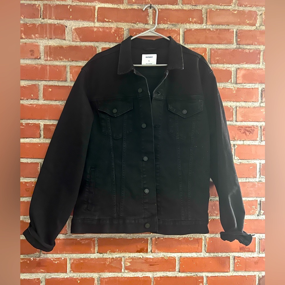 Never been worn black jean jacket. Old Navy brand. Size XL